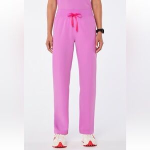 Figs - High waisted Livingston scrub pants in pink cloud (Tall XL)